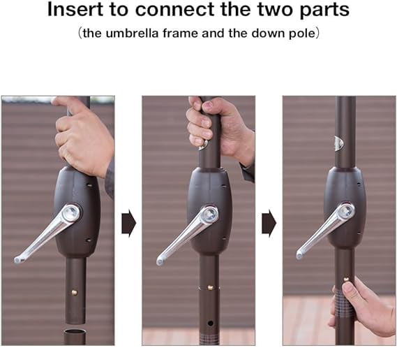 Abba Patio 9ft Outdoor Patio Market Umbrella w/ Push Button Tilt & Crank, Dark Red