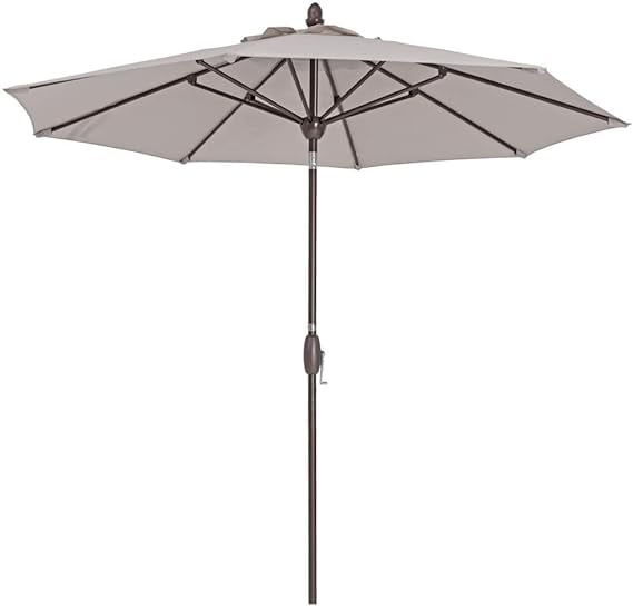 Abba Patio 9ft Outdoor Patio Umbrella, Market Table Umbrella for Garden, Lawn, Deck, Backyard & Pool, Beige