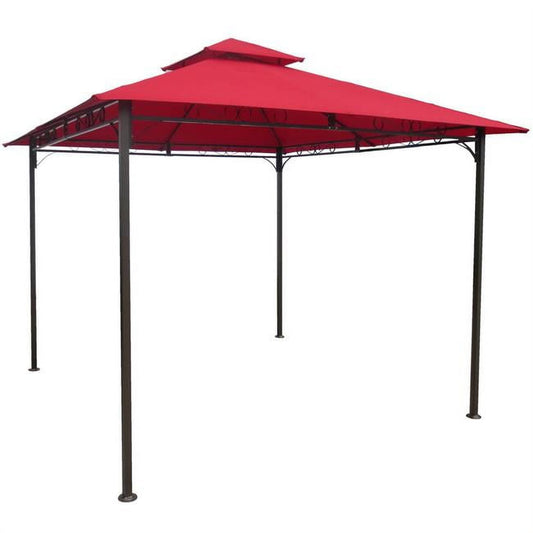 International Caravan Square Vented Canopy Gazebo-Color:Ruby Red
